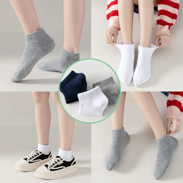 Alt view image 6 of 7 - Boys Seamless Socks Low Cut Cotton Socks Kids Athletic School Uniform Sock | Combed Cotton,Mesh Design,Seamless Toe,Reinforced Heel,Stay-Up Fit,Fade & Pill Resistant,Durable,Low Cut Ankle Socks