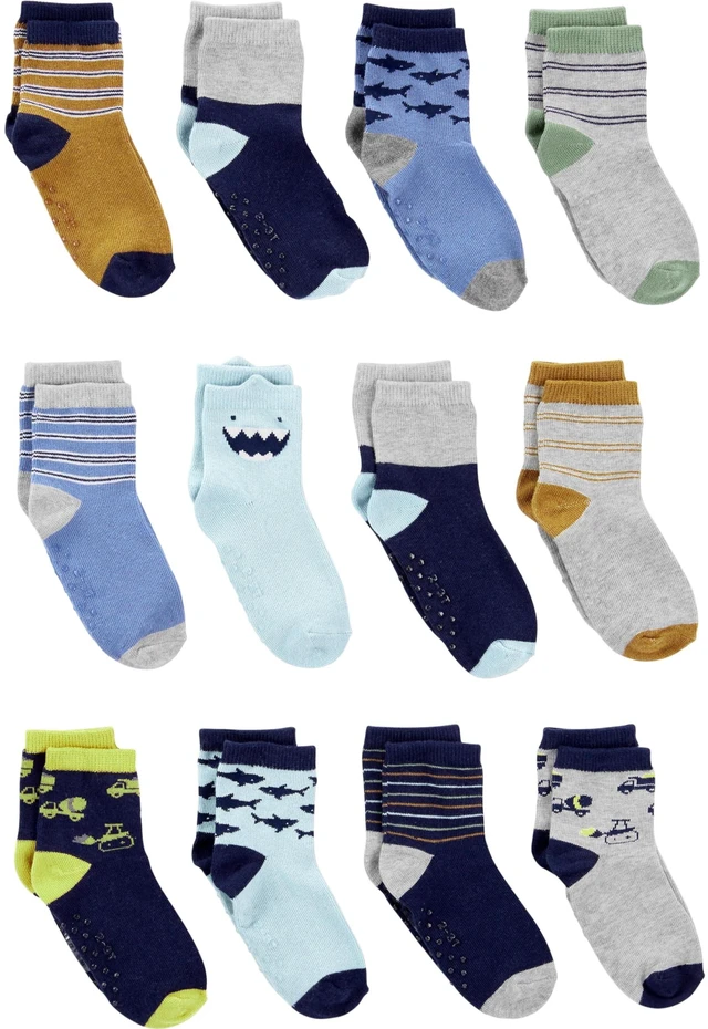 Main image of Toddler Boys' 12-Pack Crew Socks