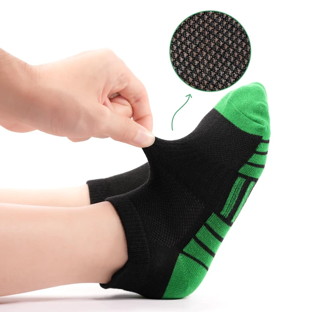 Alt view image 2 of 7 - 12 Pairs Boys Socks, Kids Athletic Socks with Tab (7-10 Years) | Soft Cotton, Ankle Design, Arch Support, Breathable, School, Running, Sports, Color Blocking