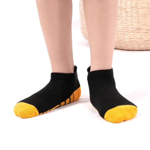 Alt view image 3 of 7 - 12 Pairs Boys Socks, Kids Athletic Socks with Tab (7-10 Years) | Soft Cotton, Ankle Design, Arch Support, Breathable, School, Running, Sports, Color Blocking