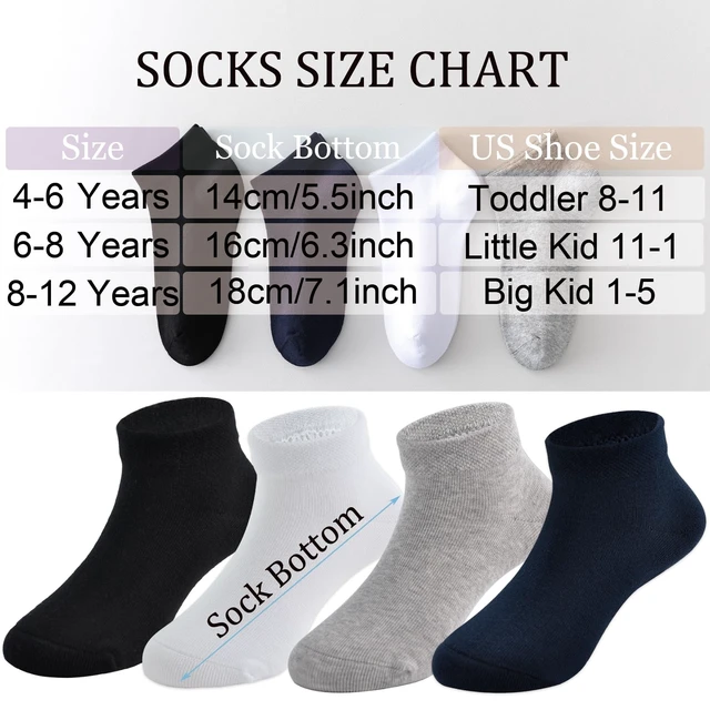 Alt view image 4 of 4 - Kids Ankle Socks Seamless Soft Cotton Low Cut Socks for Boys Girls 10 Pairs | Breathable flat-toe seam kids sport athletic socks for sneakers & school uniforms