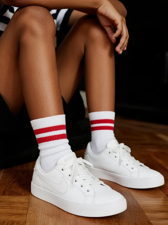 Alt view image 3 of 6 - Unisex School Kids Soft Cotton Athletic Socks 6-8Y Stripe Size M | Nature, Soft, Breathable, Combed Cotton Oeko-Tex Standard 100 Certified, Seamless Toe, High Ribbed Top Style