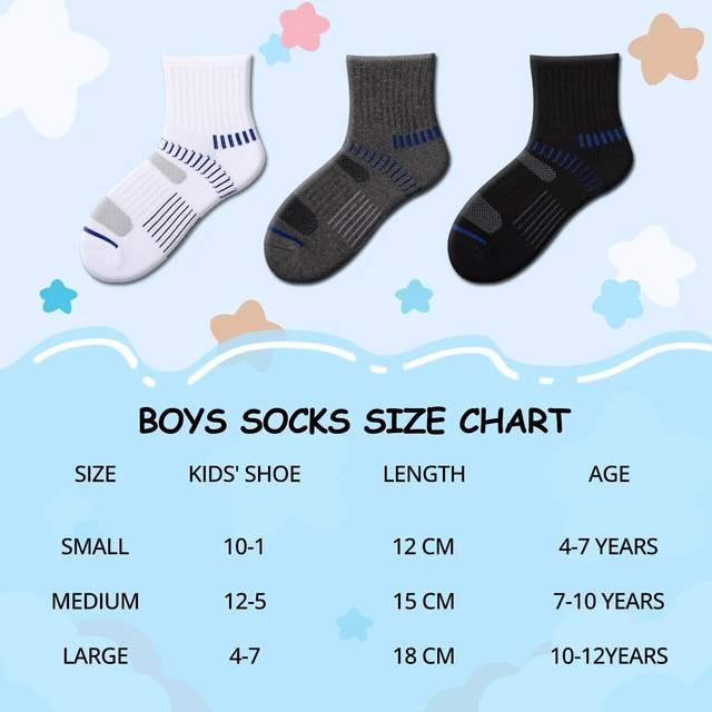 Alt view image 3 of 7 - Boys Socks Quarter Athletic Ankle Cotton Sports Socks For Kids 8-10 4-6 6-8 Years Old With Cushioned Sole 6 Pairs