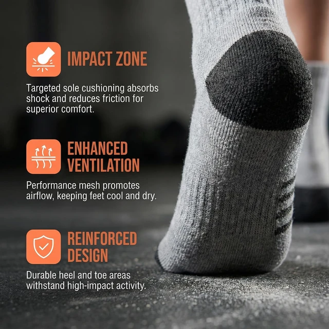 Alt view image 4 of 6 - 20 Pairs Crew Athletic Socks for Kids Breathable Cushion Crew Socks for Kids Sport Running Traveling (US, Alpha, One Size, Regular, 20 Pairs 9-12Y 3 Colors(Style A))