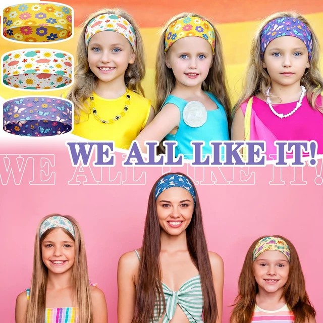 Alt view image 4 of 7 - 6 Pcs Funny Cute Headbands for Girls Elastic Non Slip | Soft Adjustable Headband for Toddler Kids Girls, Comfortable Wear, Hair Accessories for Daily Wear and Party Supplies