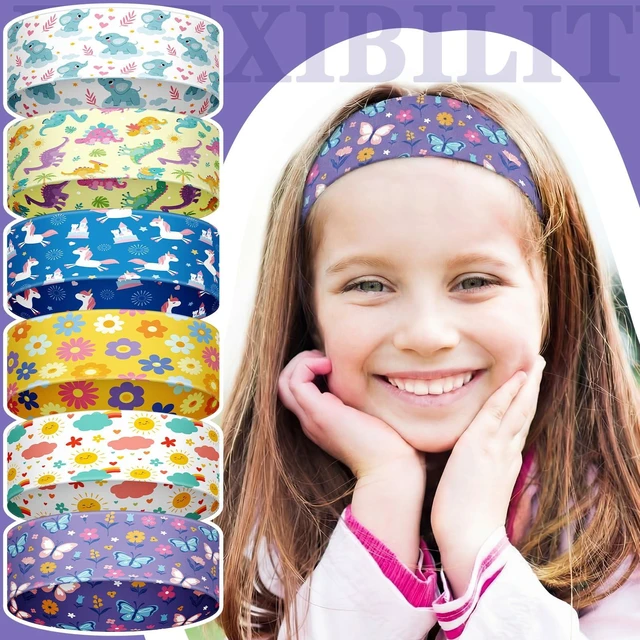 Alt view image 5 of 7 - 6 Pcs Funny Cute Headbands for Girls Elastic Non Slip | Soft Adjustable Headband for Toddler Kids Girls, Comfortable Wear, Hair Accessories for Daily Wear and Party Supplies