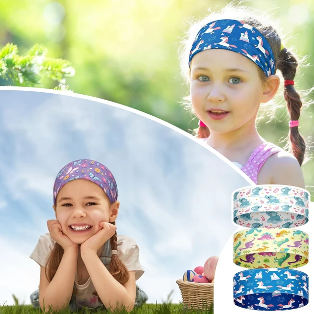 Alt view image 7 of 7 - 6 Pcs Funny Cute Headbands for Girls Elastic Non Slip | Soft Adjustable Headband for Toddler Kids Girls, Comfortable Wear, Hair Accessories for Daily Wear and Party Supplies