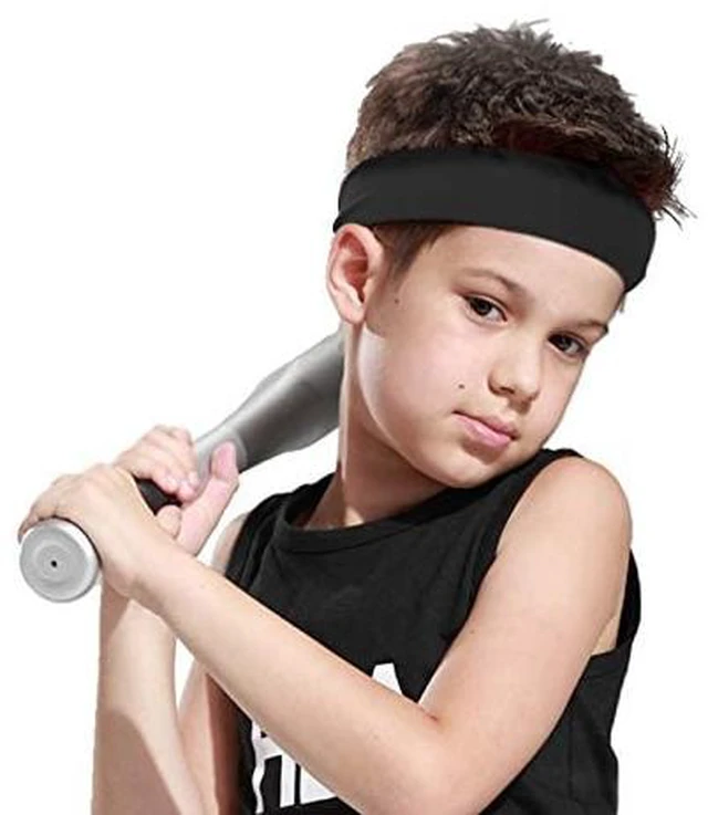 Alt view image 5 of 7 - Kids Sports Headbands - Moisture Wicking Sweatbands | Non-Slip Performance Athletic Hair Band, Perfect for Running, Soccer and Basketball, Available in Small & Medium