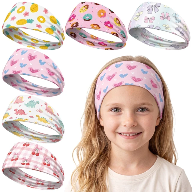 Main image of 6 Pcs Classic Cute Headbands for Girls Elastic Non Slip | Soft Adjustable Headband for Toddler Kids Girls, Comfortable Wear, Hair Accessories for Daily Wear and Party Supplies