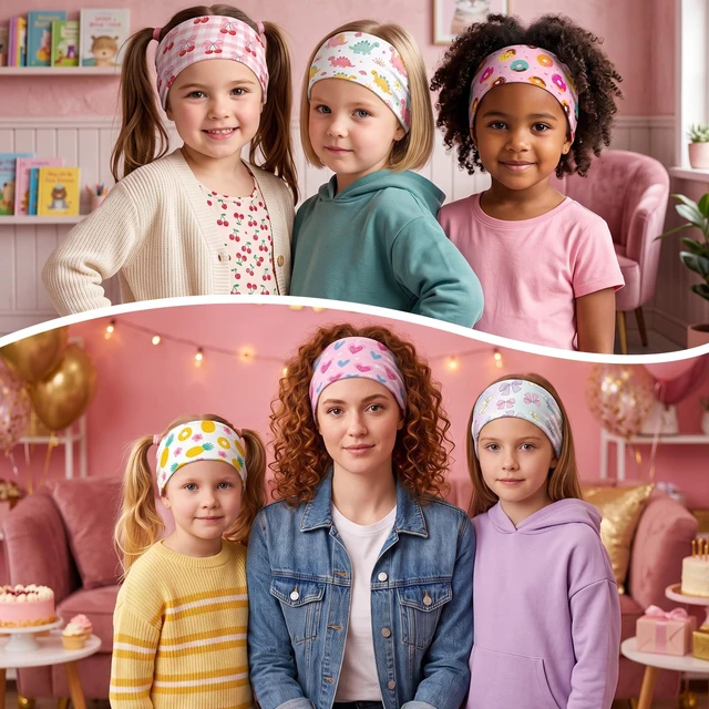 Alt view image 6 of 7 - 6 Pcs Classic Cute Headbands for Girls Elastic Non Slip | Soft Adjustable Headband for Toddler Kids Girls, Comfortable Wear, Hair Accessories for Daily Wear and Party Supplies