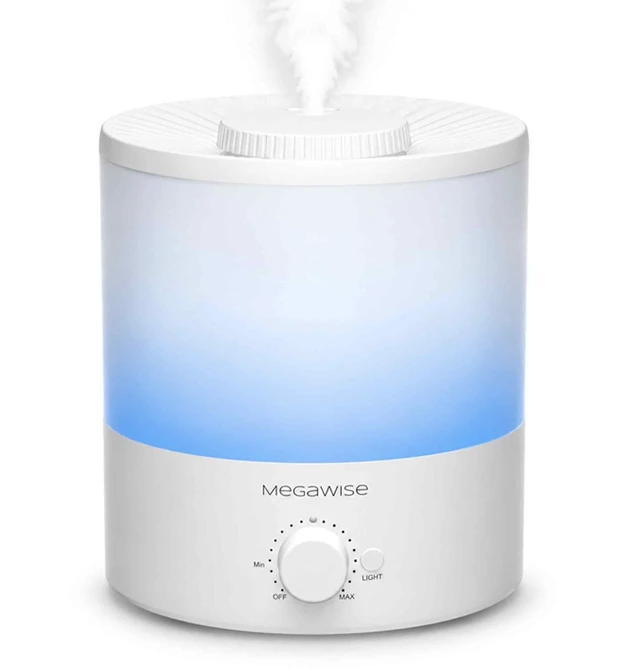 Main image of 1.5L Cool Mist Humidifier, 24dB Quiet, Adjustable Mist | 7-Color Light, Frosted Visible Tank, Adjustable Mist Levels, Detachable Design, Easy Cleaning & Top Fill
