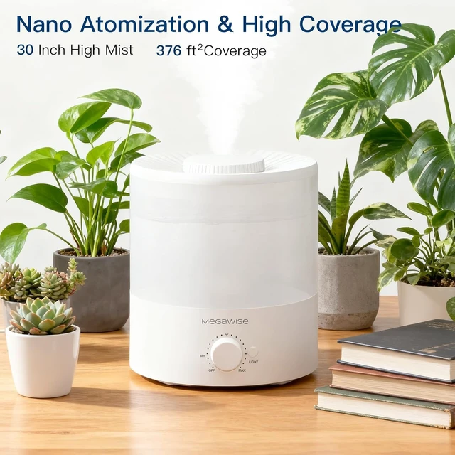 Alt view image 6 of 7 - 1.5L Cool Mist Humidifier, 24dB Quiet, Adjustable Mist | 7-Color Light, Frosted Visible Tank, Adjustable Mist Levels, Detachable Design, Easy Cleaning & Top Fill