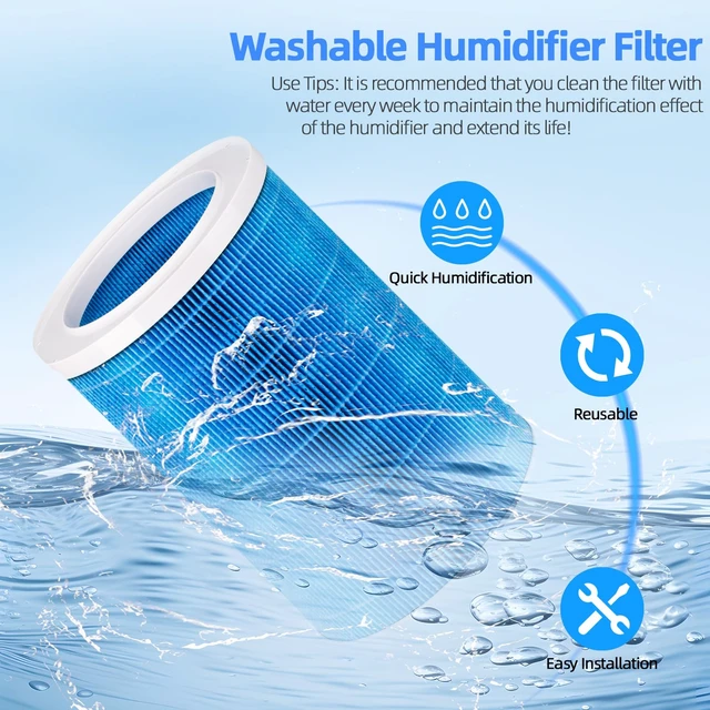 Alt view image 4 of 6 - Humidifier Replacement Filter Compatible with Lamon MistZero/MistZero B/MistZero S and Compatible with Mifasol 5L Evaporative Humidifier, Evaporative Washable Humidification Filter,2-Pack