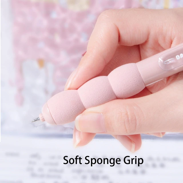 Alt view image 4 of 7 - 4 Pcs Cute Gel Pens Retractable Pens Morandi Soft Grip Pen 0.5mm Black Ink Smooth Writing Pen for Women Girls Boy Men Office School Supplies, 4Pcs Morandi