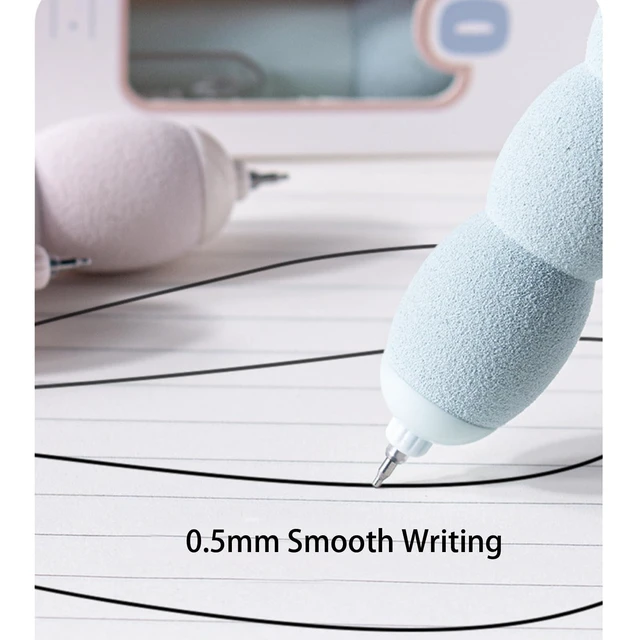 Alt view image 6 of 7 - 4 Pcs Cute Gel Pens Retractable Pens Morandi Soft Grip Pen 0.5mm Black Ink Smooth Writing Pen for Women Girls Boy Men Office School Supplies, 4Pcs Morandi