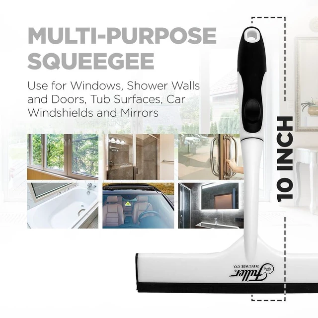 Alt view image 2 of 7 - Easy Grip Handheld Squeegee - for Shower Walls, Doors, Tub Surfaces, Windows, Mirrors & Vehicle Windshields - ThermoPlastic Rubber Blade - Comfort Grip Handle with Built-in Finger Groove