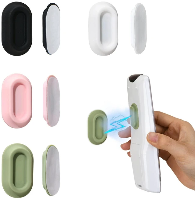 Main image of Magnetic Remote Control Holder Wall Mount - 4 Pcs Multicolor | No Drill Self-Adhesive Organizer, For Air Conditioner & TV Remotes, Storage Caddy for Televisions Backside