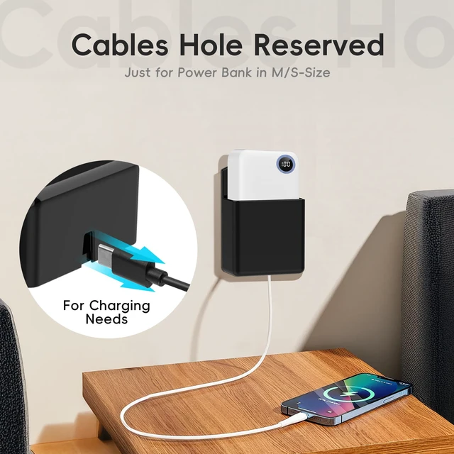 Alt view image 6 of 7 - 2-Pack Remote Control Holder, Adhesive Wall-Mount Remote Holder, Black | TV controller organizer doubles as a wall pen holder for desk accessories and small-item storage at home, office, or school.