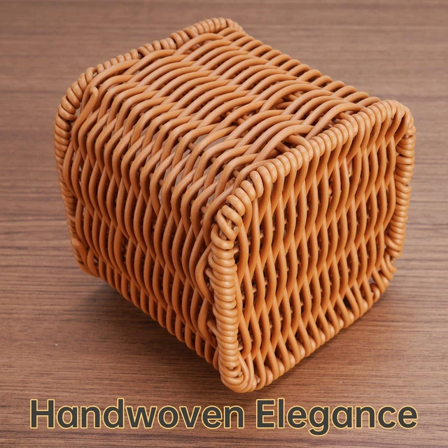 Alt view image 5 of 7 - Remote Caddy, Bedside Remote Control Holder, Synthetic Rattan Organizer for TV Remotes, Makeup Brushes & Office Supplies, Stylish Remote Holder for Table, Living Room, Bedroom & Office
