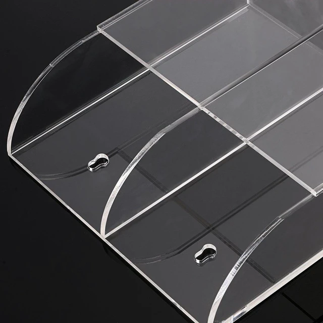 Alt view image 7 of 7 - Wall Mount Remote Control Holder Acrylic Media Organizer, 2 Slots | Clear TV Remote Storage Box Coffee Table and Nightstand Convenient Remote Control Caddy (Two Compartments)