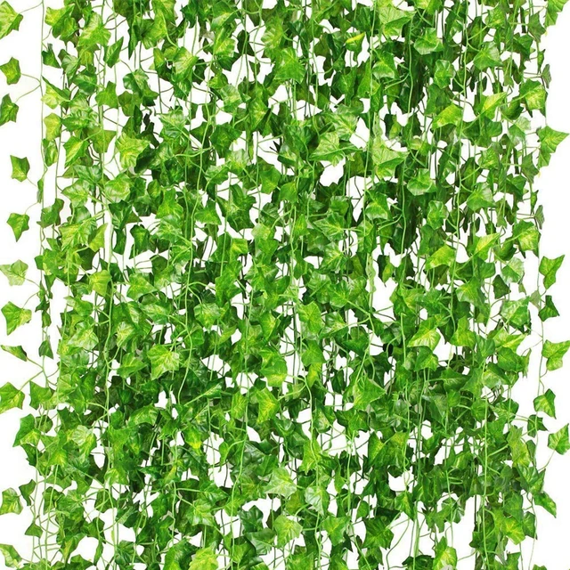 Main image of 12 Pack 84Ft Artificial Ivy Garland, Fake Vines UV Resistant Greenery Leaves Fake Plants Hanging Aesthetic Vines for Home Bedroom Party Garden Wall Room Decor