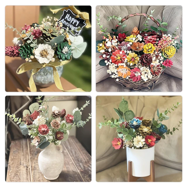 Alt view image 3 of 7 - 18pcs Eucalyptus Stems Artificial Eucalyptus Leaves Stems | Artificial Fake flowers for Home Office Flowers Bouquet Centerpiece Wedding Decoration Christmas Decor