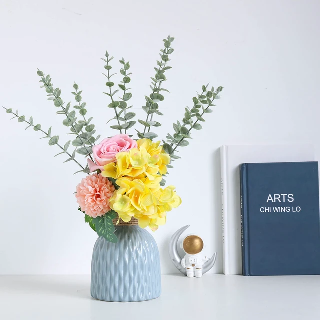 Alt view image 7 of 7 - 18pcs Eucalyptus Stems Artificial Eucalyptus Leaves Stems | Artificial Fake flowers for Home Office Flowers Bouquet Centerpiece Wedding Decoration Christmas Decor