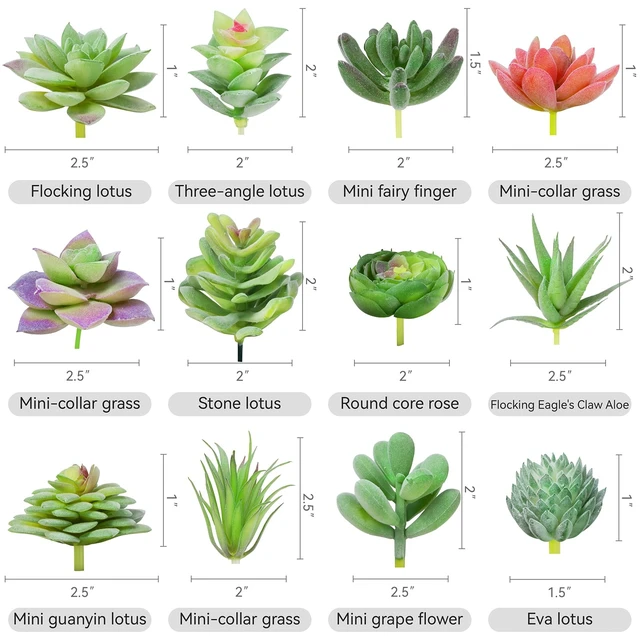 Alt view image 2 of 7 - 12 Pcs Artificial Succulents, Mini Fake Plants Unpotted | Flocked Small Artificial Succulents Assortment, Faux Succulents Floral Decor for Party, Cake, Garden, Outdoor