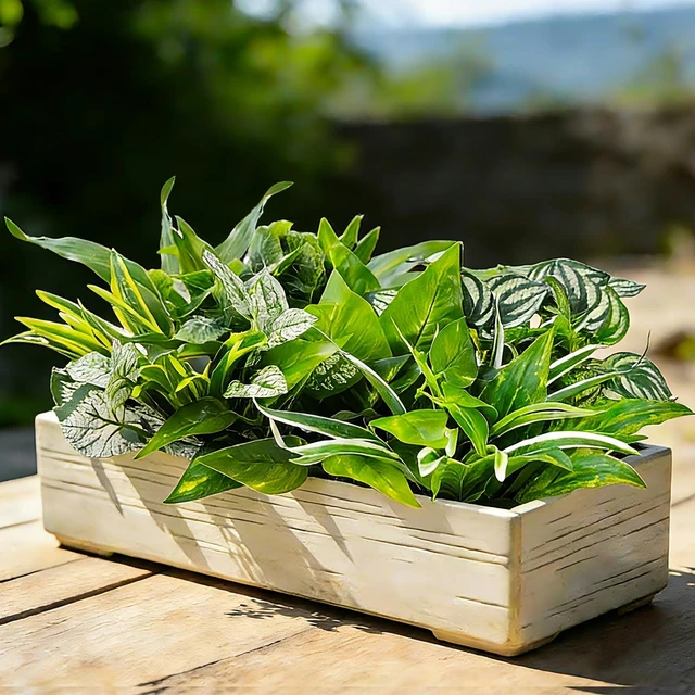 Alt view image 7 of 7 - Artificial Plants for Outdoors Faux Greenery Leaves UV Resistant Realistic Plastic Large Bunches Shrubs Bushes with Stems, Fake Plants Decor Outdoor for Front Porch Door Patio Garden Yard, 9Pcs