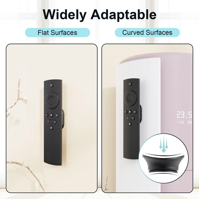 Alt view image 2 of 7 - Magnetic Silicone Remote Control Holder Wall Mount for TV Fan 6 Pack Black | Upgraded Silicone Remote Caddy, Self-Adhesive, Remotes Control Organizer Storage, Home Office Air Conditioner Remote Holder