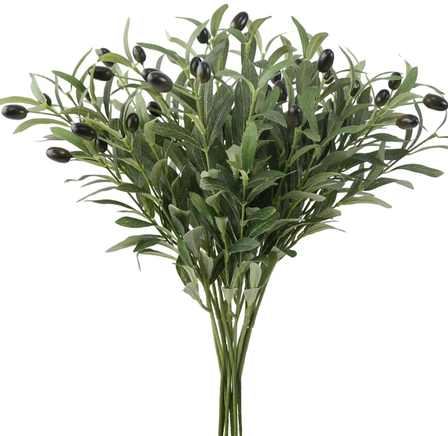 Main image of 6PCS 18Inch Faux Olive Branches for Vase Realistic,Artificial Olive Tree Branches,Fake Plants,Greenery Stems,Eucalyptus Stems,Green Leaves for Centerpieces Decoration,Home Decor,Table Decor
