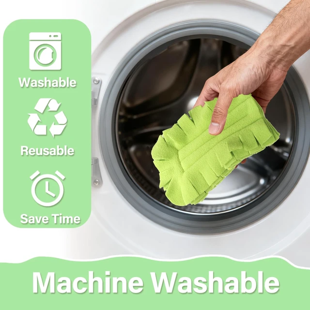 Alt view image 5 of 7 - 15 PCS Reusable Duster Refill, 360° Multi Surface, Wet & Dry Use | Heavy Duty Fleece Duster Pads Refills, Washable Hand Dusters Pads for Cleaning Ceiling, Fan Hardwoods Window Kitchen Floor
