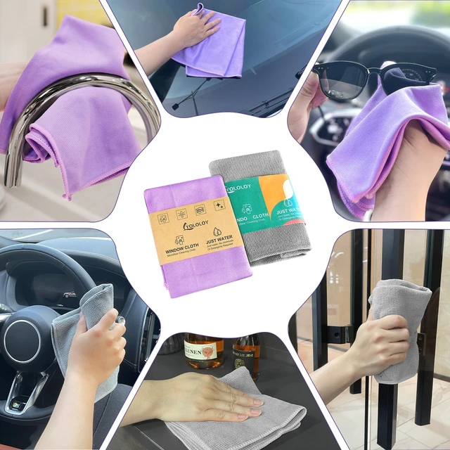 Alt view image 7 of 7 - Norwx - Basic Package - Microfiber - Window Cloth. Just water - without leaving streaks. For Household Enviro Dusting Cleaning Homes, Cars, Bars, Offices. Window Cloth makes cleaning a breeze. Purple
