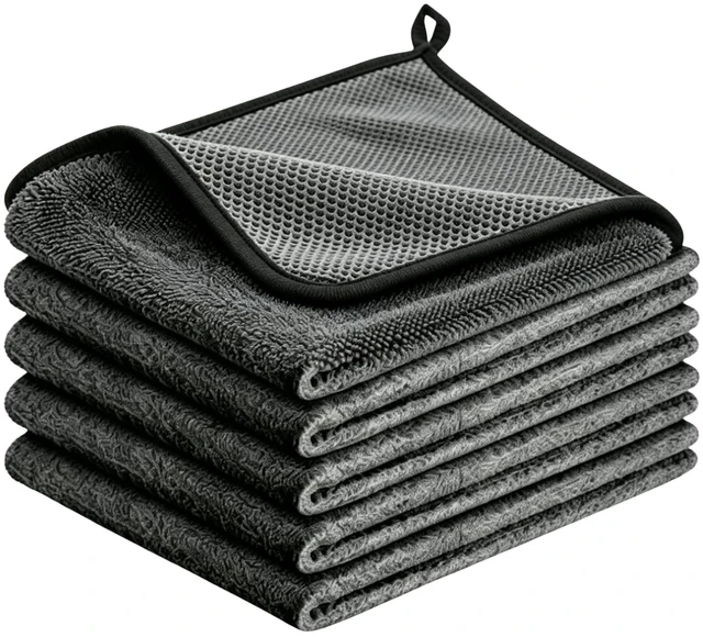 Main image of 5Pcs Thickened Magic Cleaning Cloth,Microfiber Cleaning Rags for Glass & Cars | Lint-Free On Windows and Mirrors.Suitable for Kitchen, Stainless Steel,Glass, and Car Windows.