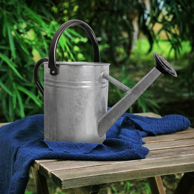 Alt view image 7 of 7 - Metal Watering Can with Removable Spout, Galvanized Steel Plants Water Can for Women, Men and Kids' Outdoor or Indoor Gardening - Nice Flower Watering Pot Gift & Decoration (Zinc, 0.6 Gallon)
