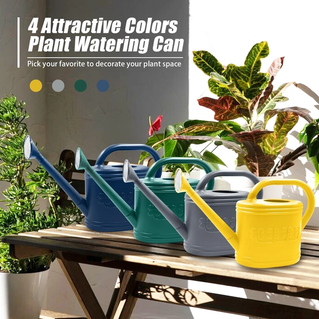 Alt view image 7 of 7 - 1 Gallon Watering Can, Plant Watering Can for Indoor & Outdoor | Removable Long Spout, Plastic Water Can, Stainless Steel Shower Head, 3 Watering Modes, for Garden, Courtyard, Greenhouse