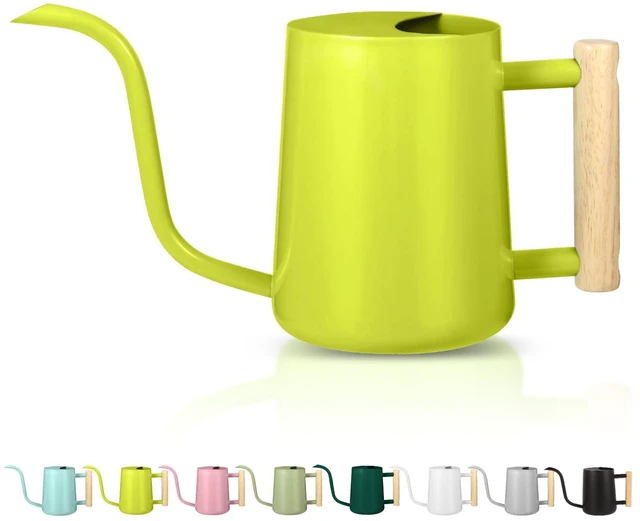Main image of Watering Can Indoor Plants, 35oz Small Stainless Steel Metal Watering Can Modern Decorative Watering Pot with Long Spout for Indoor House Plant Bonsai Garden Flowers (Bright Green)