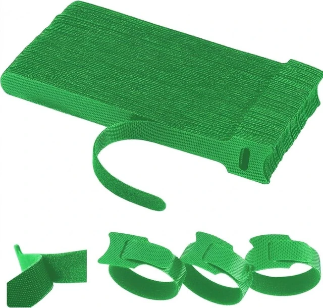 Main image of 60PCS Green Reusable Adjustable Garden Cable Ties, Plant Support 6x1/2 inch | Reusable Adjustable Ties,Training And Organizing Plants, Christmas Garlands & Cable Organizer,Made With Recycled Plastic