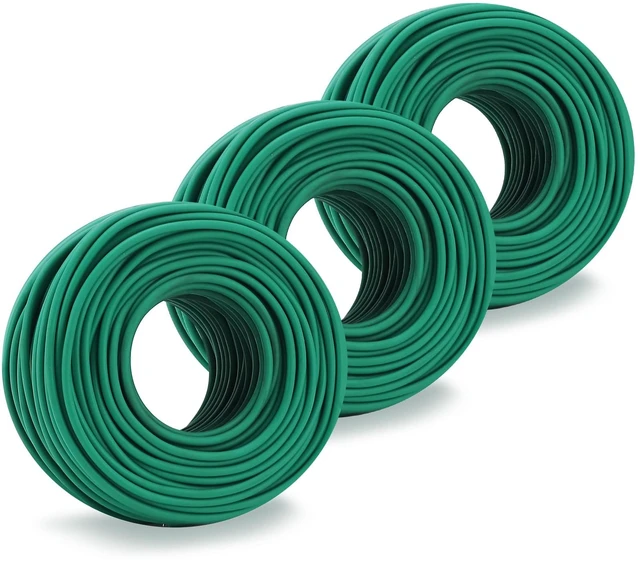 Main image of 100 Feet Soft Tie for Plants, 3 Pack Green Twist Garden Ties Gardening Supplies for Supporting Climbing Plants, Tomatoes, Vegetables, (Diameter - 2.5MM)