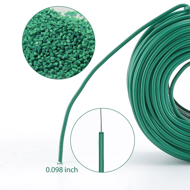 Alt view image 4 of 7 - 100 Feet Soft Tie for Plants, 3 Pack Green Twist Garden Ties Gardening Supplies for Supporting Climbing Plants, Tomatoes, Vegetables, (Diameter - 2.5MM)