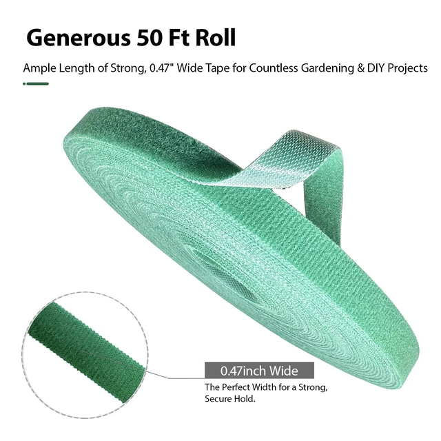 Alt view image 3 of 7 - Reusable Plant Ties for Climbing Plants,Plan Straps,Nylon Plant Tape Strap Gardening Tips,Tomato Plant Support,Garden Wire Ties for Cables(50 Foot X 0.47 Inch)