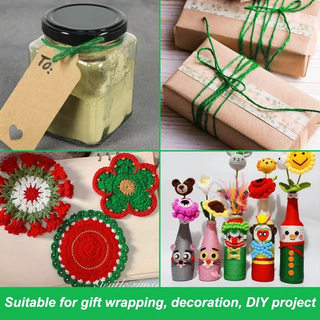 Alt view image 7 of 7 - Garden Twine, 656 Feet 2mm Green Plant Ties, Strong Jute Twine String for Climbing Plants, Tomatoes, Floristry, Crafts
