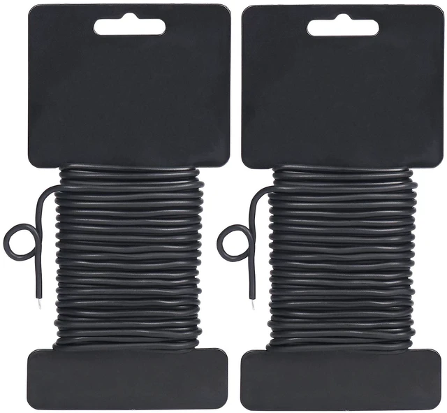 Main image of 3.5mm Garden Ties, Reusable Plant Twist Tie Black Heavy Duty Soft Plant Wire for Gardening, Home, Office (52.5 Feet)