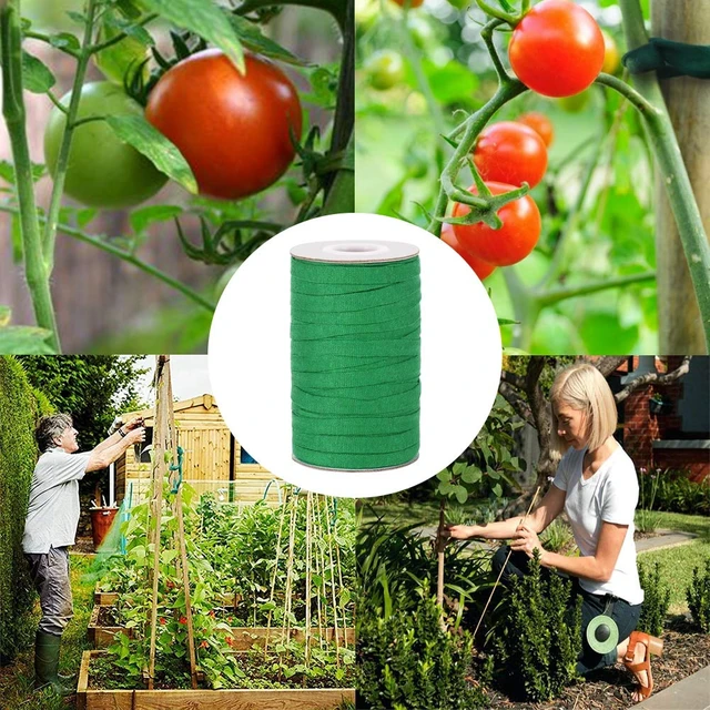 Alt view image 7 of 7 - Plant Ties, 164 Feet 8mm Green Garden Twine for Tomato | Plant String, Gentle on Delicate Stems, Soft and Stretchy, Biodegradable, For Climbing Plants, Roses, and Vines