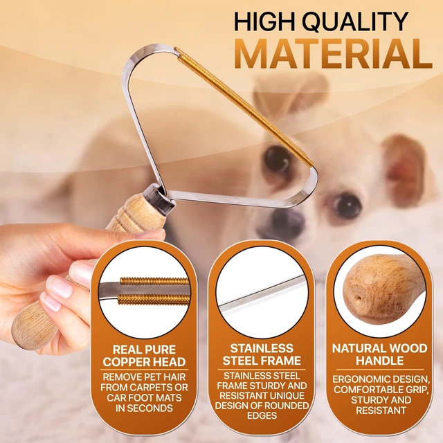 Alt view image 3 of 7 - 1-Pack Pet Hair Removal Tool - Carpet Rake and Squeegee for Pet Hair Remover Tool - Lint Remover and Hair Scraper for Couch - Easy to Clean Fuzz Fur and Pro Cat Dog Hair Remover for Rugs,Car Floor Mat