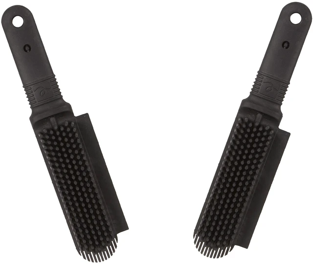 Main image of Plus Pet Hair Rubber Brush with Squeegee, Easily Remove Fur and Lint from Clothing, Carpets and Furniture, Gently Groom Dogs and Cats Wet or Dry, Black, 2 Pack
