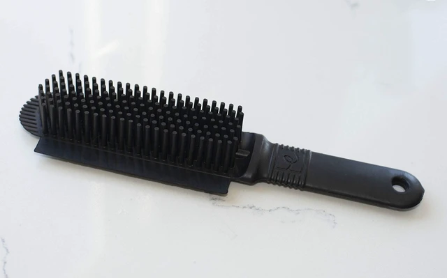 Alt view image 4 of 5 - Plus Pet Hair Rubber Brush with Squeegee, Easily Remove Fur and Lint from Clothing, Carpets and Furniture, Gently Groom Dogs and Cats Wet or Dry, Black, 2 Pack