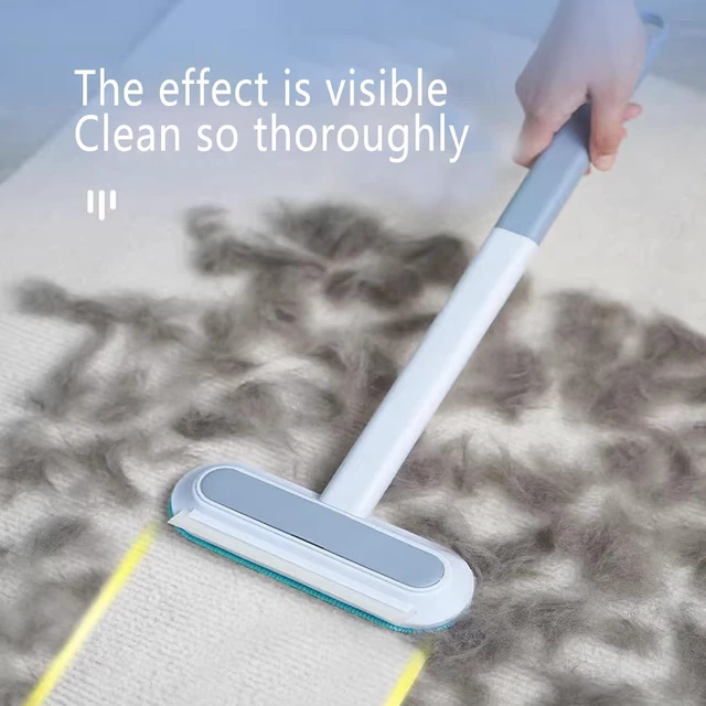 Alt view image 3 of 7 - 4 in 1 Pet Hair Remover with Glove, 17.7" Extra Long Handle Reusable Lint Brush, Effective Cat & Dog Fur Removal Tool for Couch, Furniture, Carpet, Clothes, Bedding, Car Seats