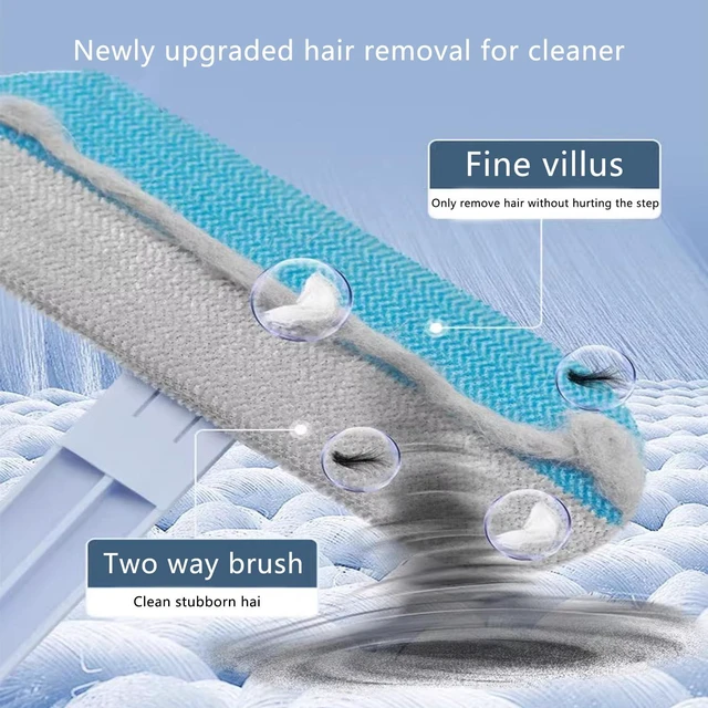 Alt view image 2 of 7 - 4 in 1 Pet Hair Remover with Glove, 17.7" Extra Long Handle Reusable Lint Brush, Effective Cat & Dog Fur Removal Tool for Couch, Furniture, Carpet, Clothes, Bedding, Car Seats