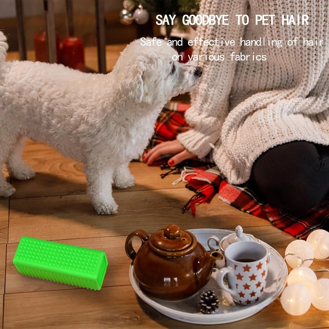 Alt view image 4 of 7 - 2pcs Pet Dog Cat Hair Remover, Pet Hair Removal Tool, Carpet Cleaner, Rubber Brush Roller, Dog Remover for carInterior, Furniture, SofaOrange and Green